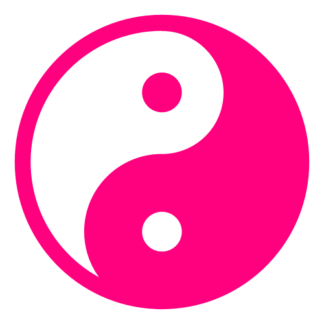 Yin Yang Decal (Hot Pink)